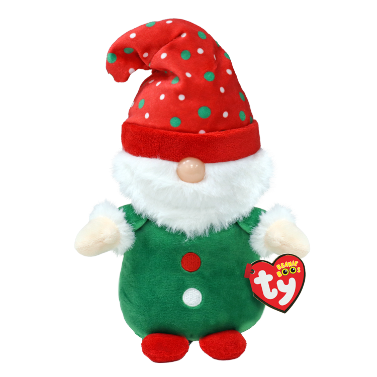 Ty Beanie Boo Gnolan Green Gnome 6" Plush