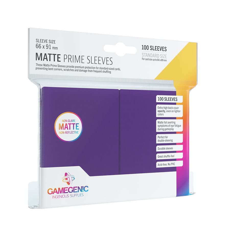 Gamegenic Matte Prime Purple Sleeves 100ct
