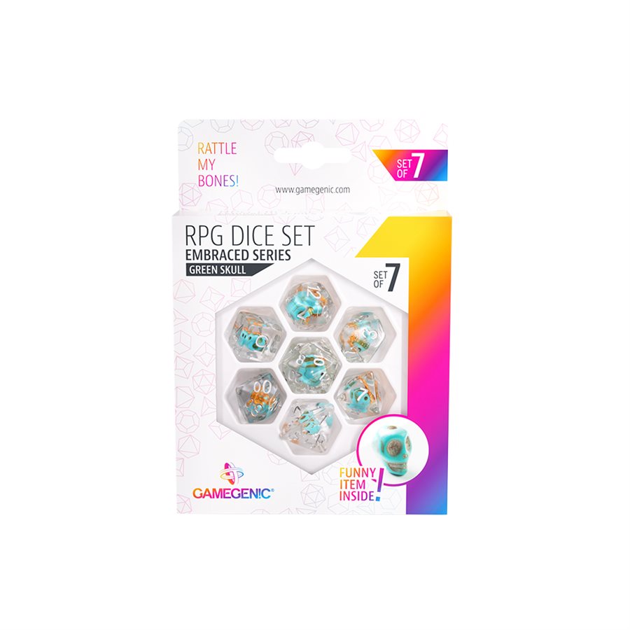 Embraced Green Skull 7pc Set