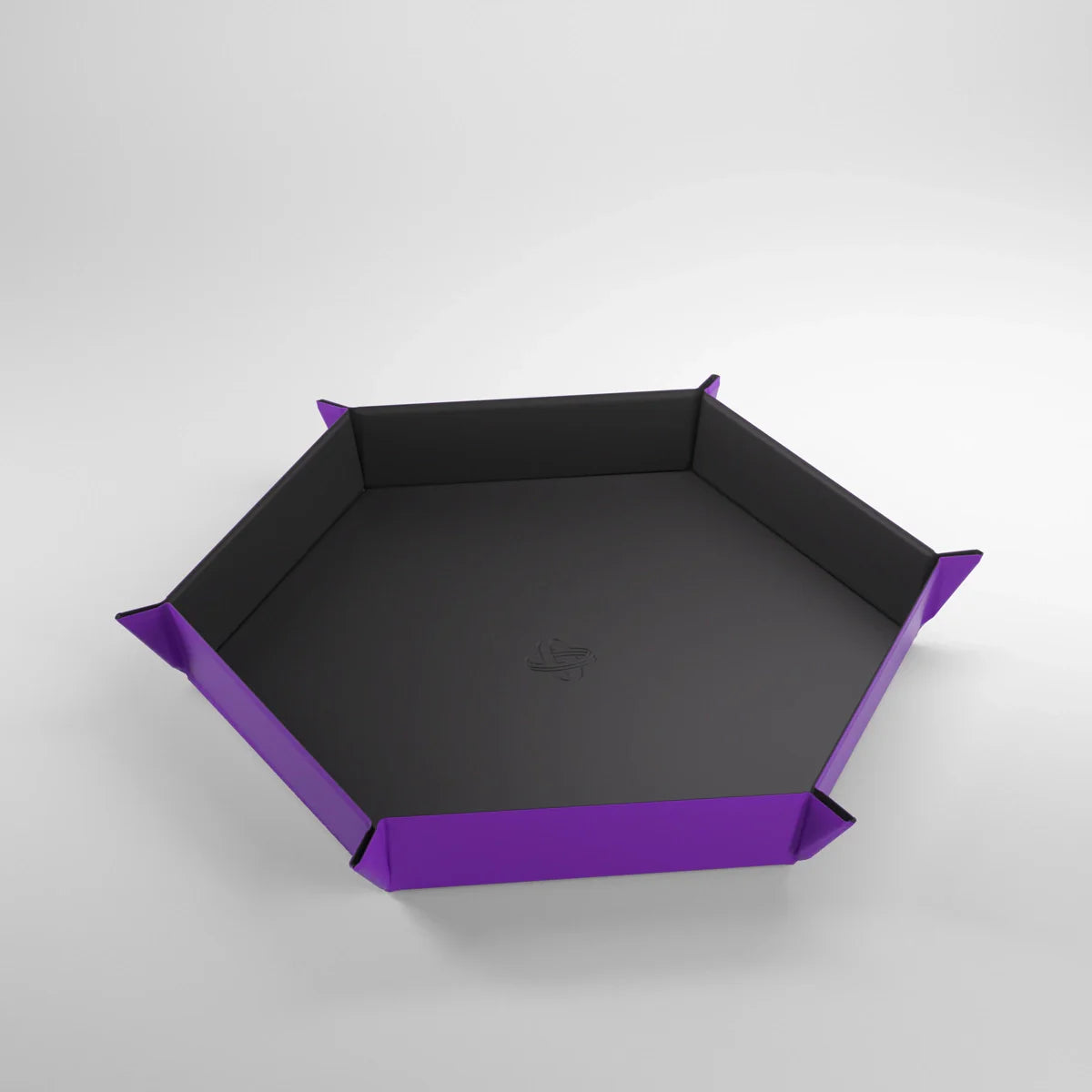 Hexagonal Magnetic Dice Tray Black/Purple