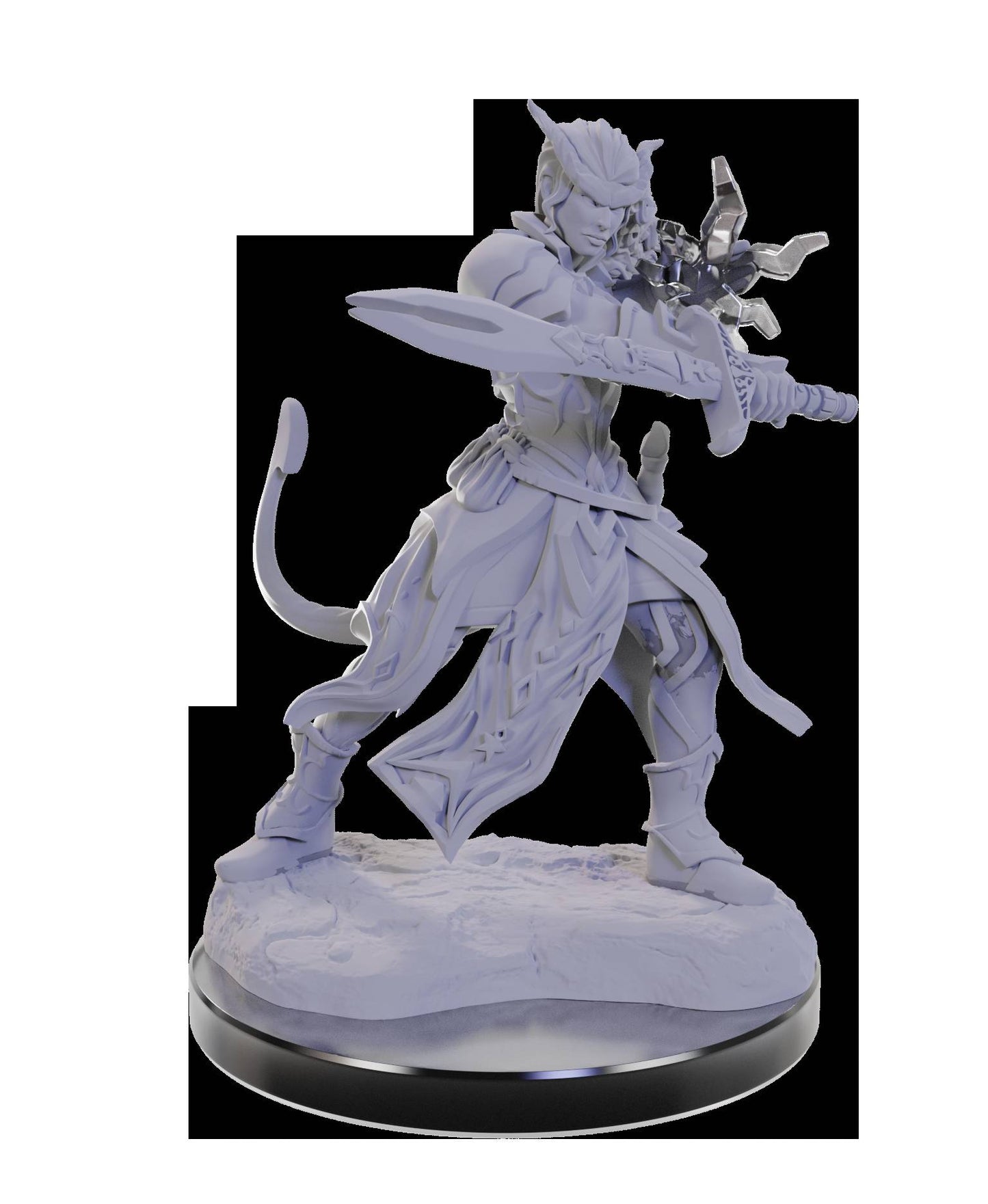 D&D Unpainted Tiefling Warlocks