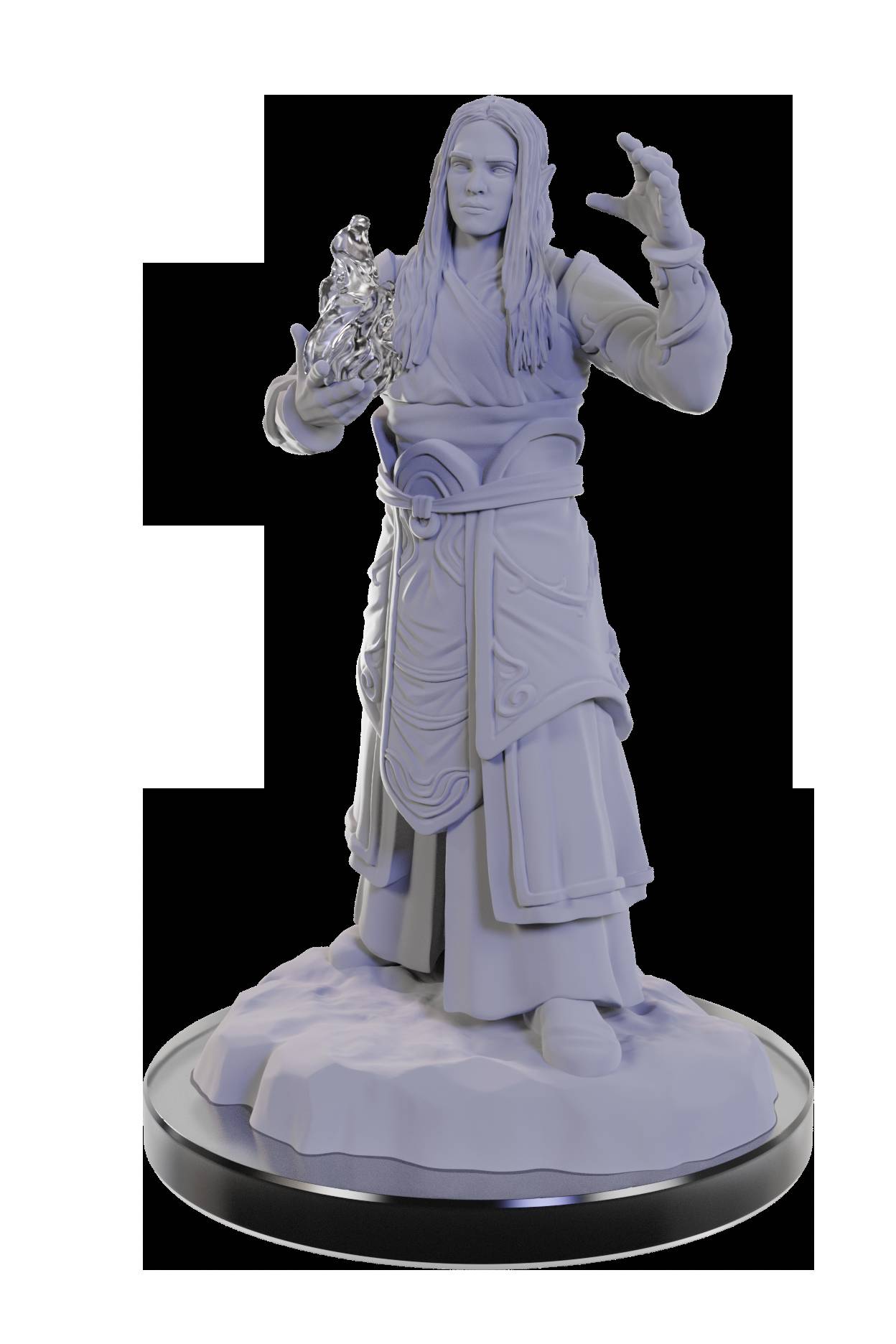 D&D Unpainted Elf Wizards