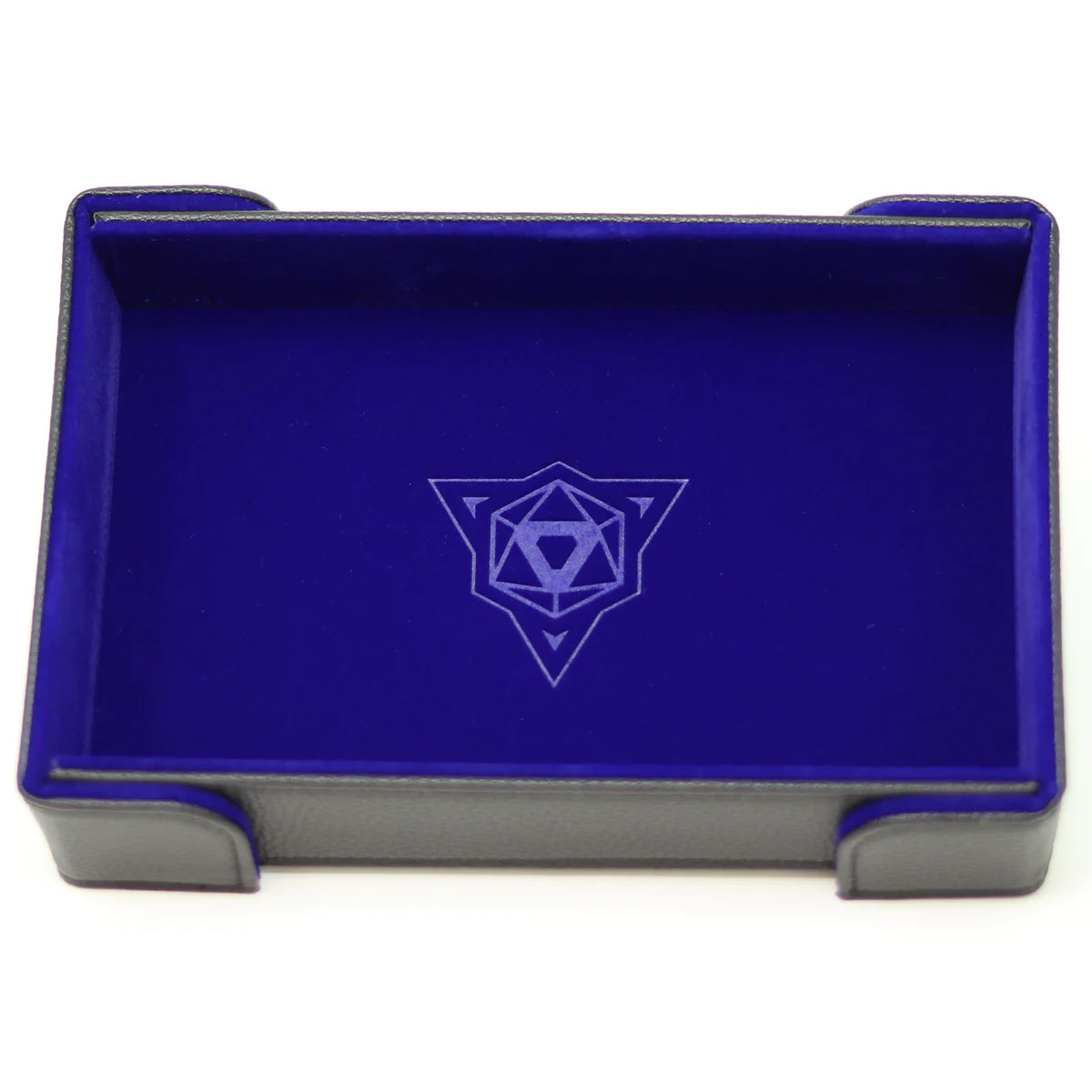 Magnetic Rectangular Dice Tray Blue Velvet