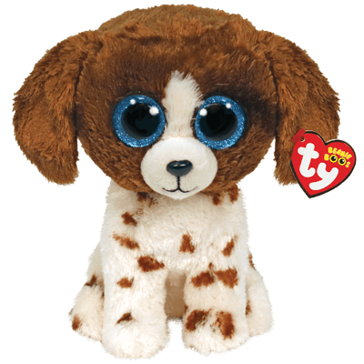 Muddles Brown & White Dog 6" Beanie Boo