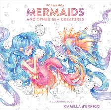 Pop Manga Mermaids Other Sea Creatures Coloring Book