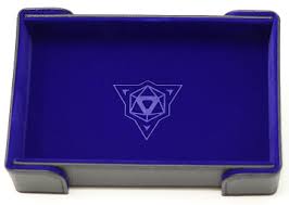 Die Hard magnetic rectangle dice tray: Blue Velvet