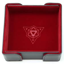 Magnetic Square Red Velvet Dice Tray
