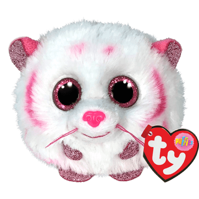 Tabor Pink and White Tiger Puffies