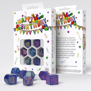 Happy Birthday Streamers Dice Set