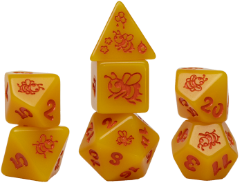 Golden Buzz 7pc Dice Set