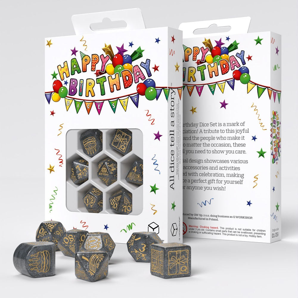 Happy Birthday Confetti Dice Set