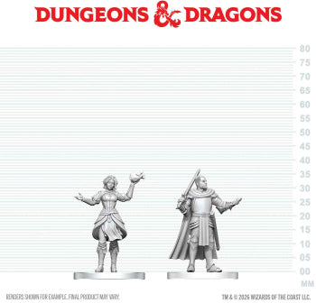 D&D Unpainted Knight & Mage Apprentice (WV29)