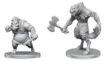 Pathfinder Unpainted Werewolf & Wereboar (WV26)