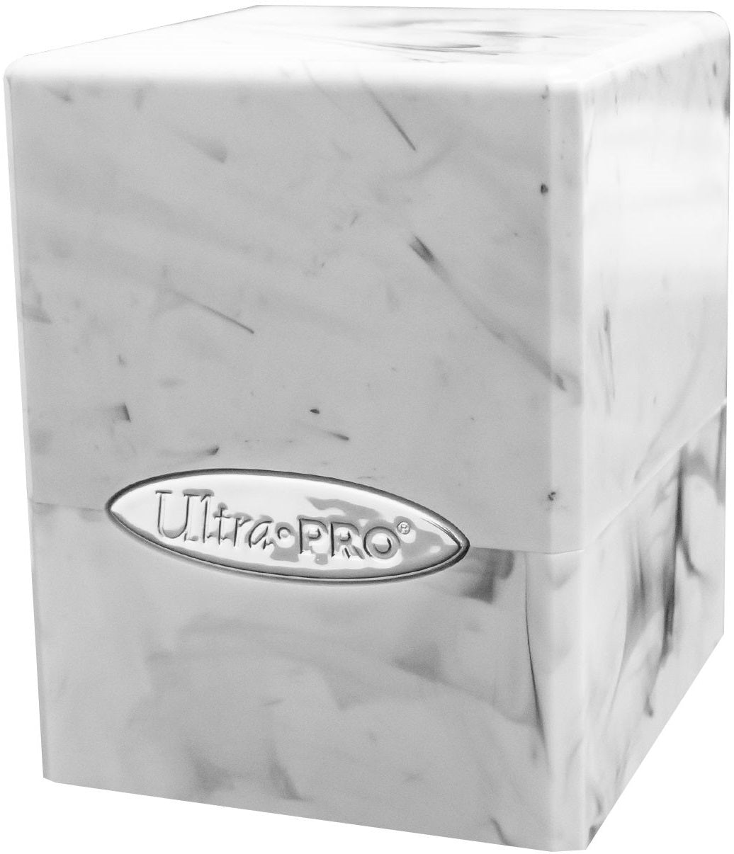 Satin Cube Deck Box White/Black