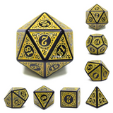 Magic Flame Yellow 7pc Dice Set