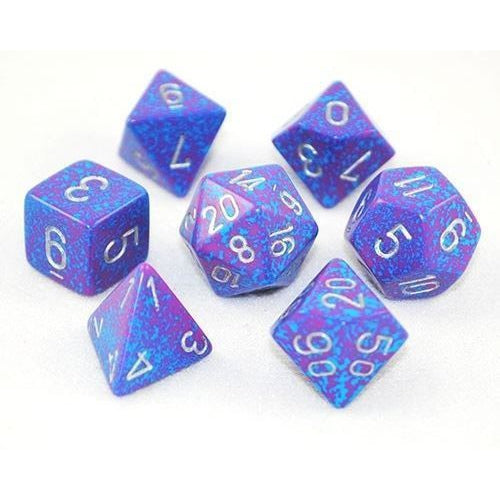 Speckled Silver Tetra 7pc Dice Set