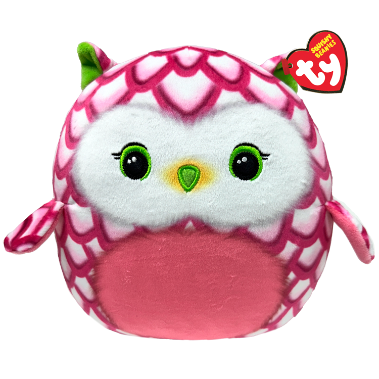 Tootie 10" Squish-a-boo Pink Owl