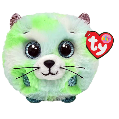 Evie Puffie Green Cat