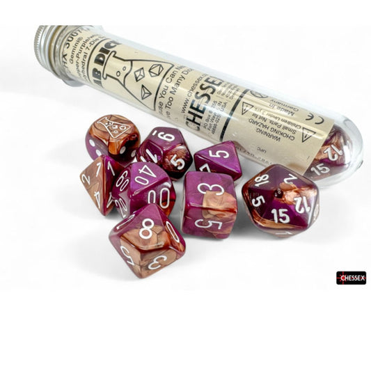 Lab Dice 9: Gemini Purple/White 8pc Set
