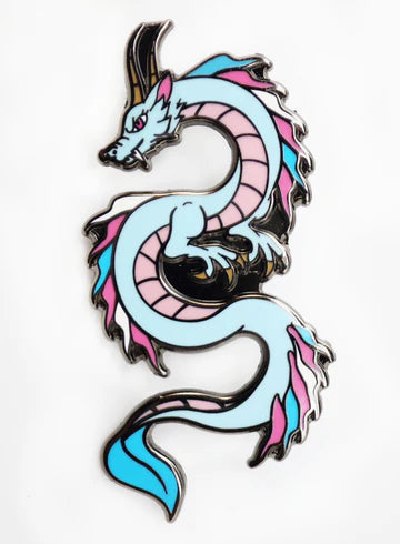 Pride Dragon Pin: Transgender