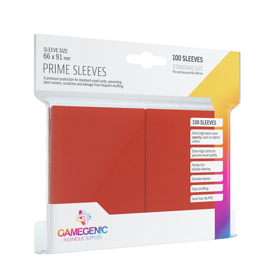 Gamegenic Prime Red Sleeves 100ct