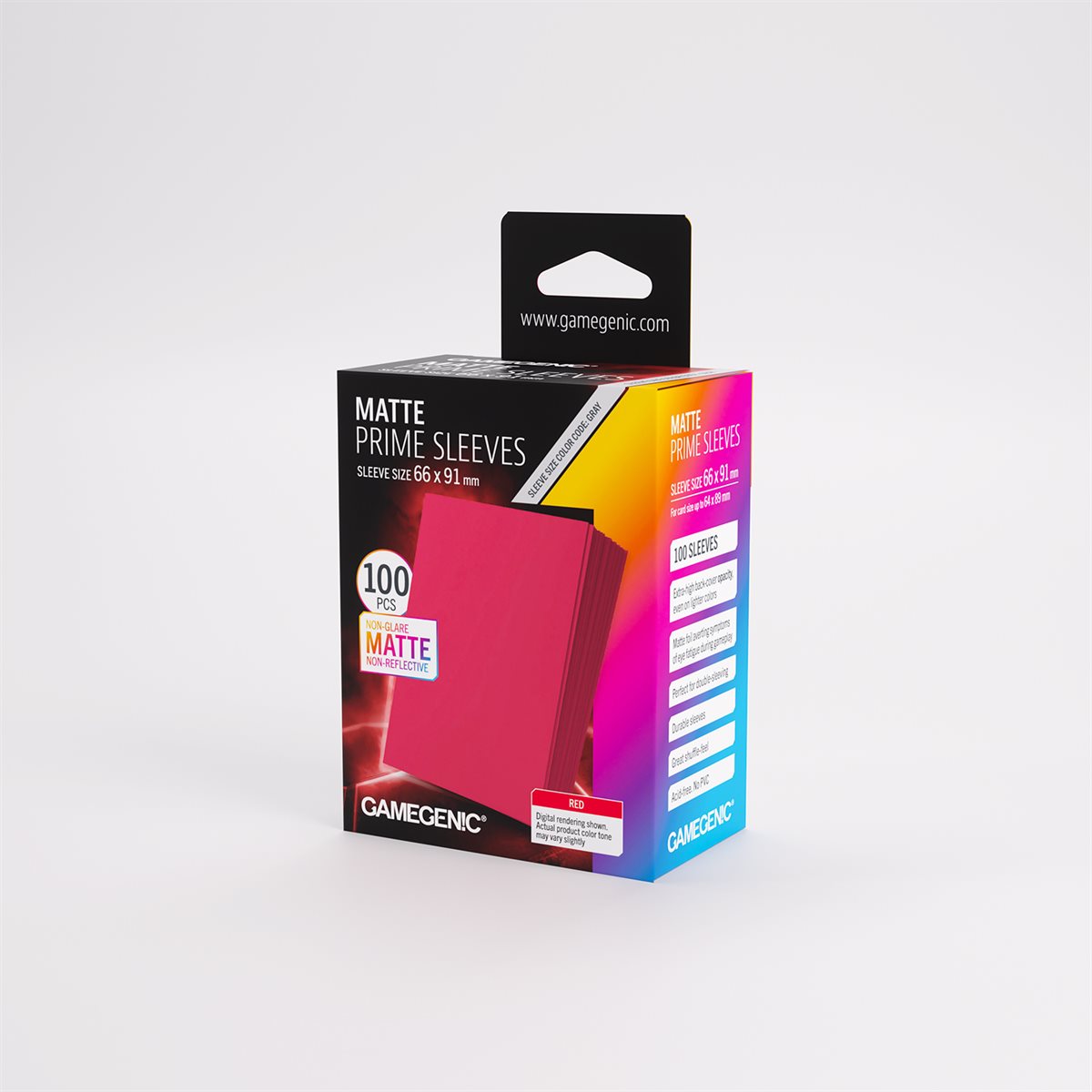 Gamegenic Matte Prime Red Sleeves 100ct
