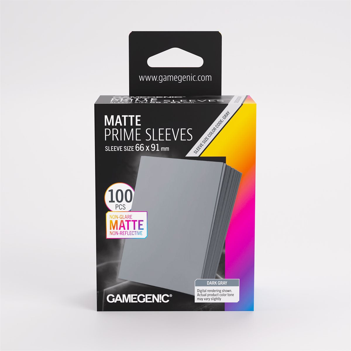 Gamegenic Matte Prime Dark Grey Sleeves 100ct