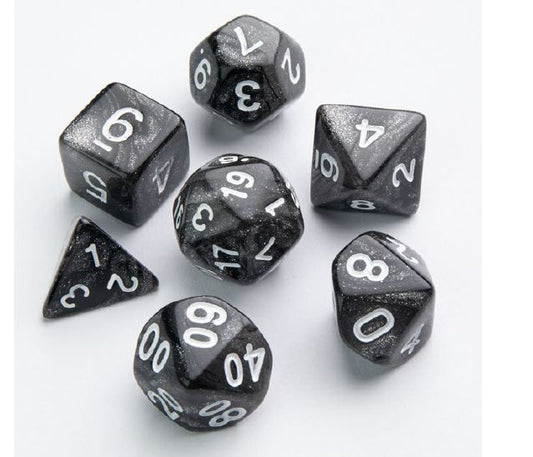 Galaxy Series Moon 7pc Dice Set