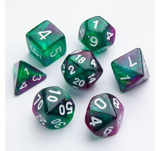 Galaxy Series Aurora 7pc Dice Set