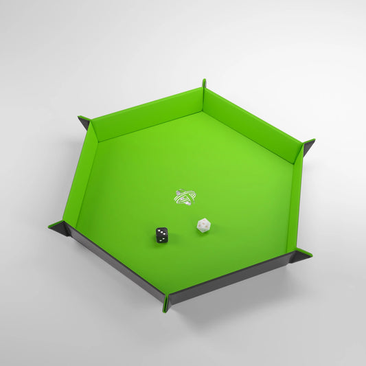 Hexagonal Magnetic Dice Tray Black/Green