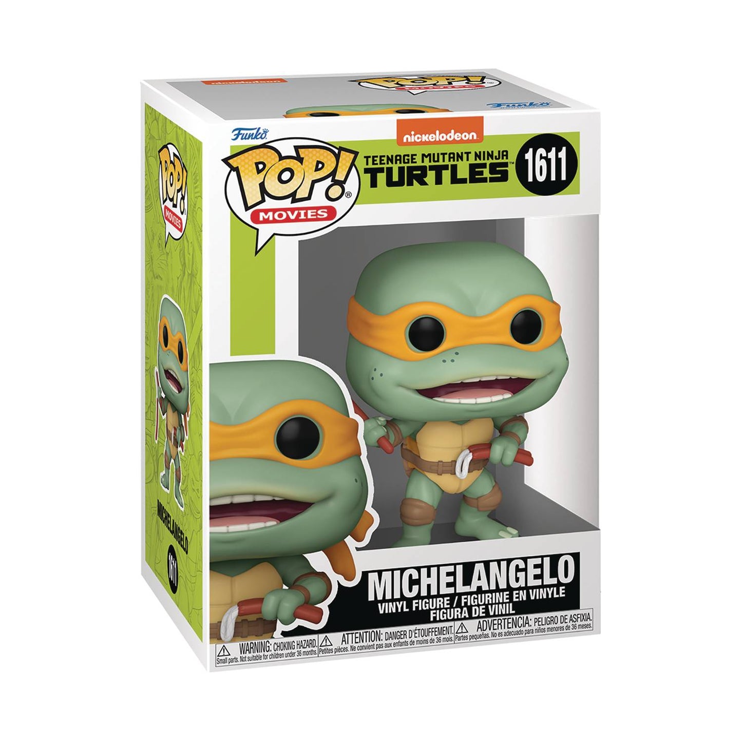 Pop Movies Teenage Mutant Ninja Turtles 1990 Michelangelo Sausage Link Nunchucks Vinyl Figure