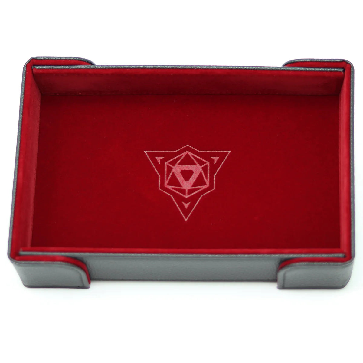 Magnetic Rectangular Red Velvet Dice Tray