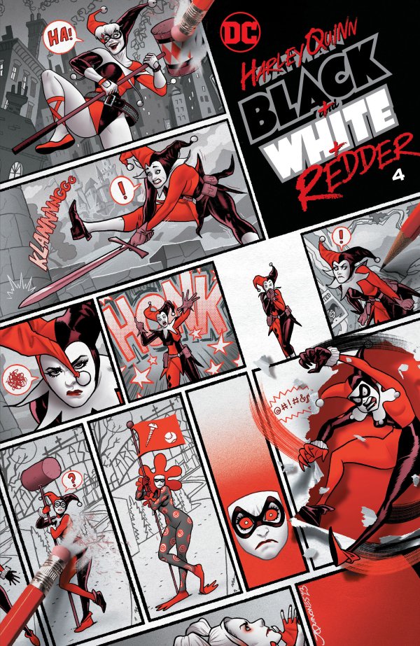 Harley Quinn Black + White + Redder #4