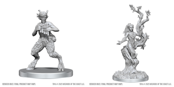 D&D Unpainted Satyr & Dryad (WV28)