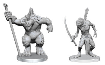 Pathfinder Unpainted Xulgath Skirmisher & Stoneliege (WV26)
