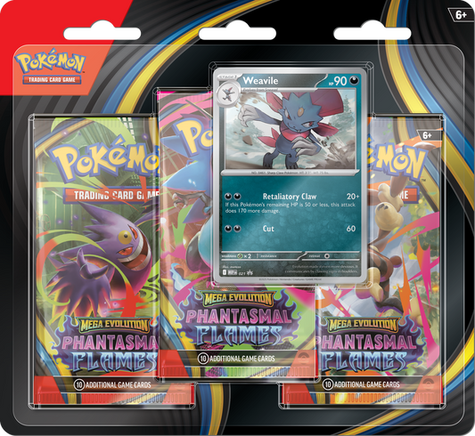 Pokemon ME02 Phantasmal Flames 3pk