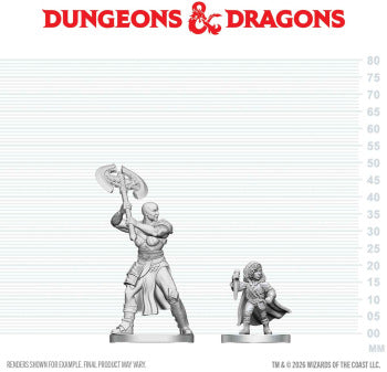 D&D Unpainted Goliath Barbarian & Halfling Rogue (WV29)