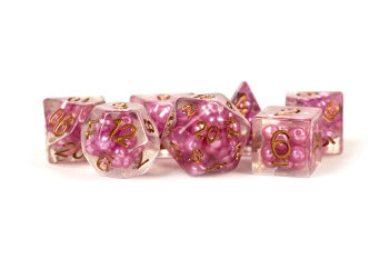 Pearl Pink with Copper 7pc Resin Dice Set