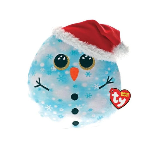 Fleck Blue Snowman 10" Squish-a-boo