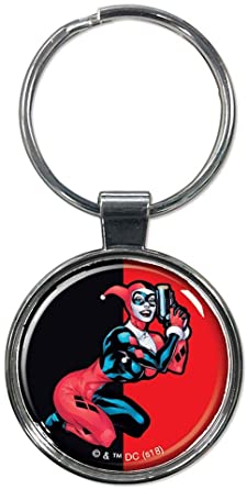 DC Harley Quinn On Red Keychain