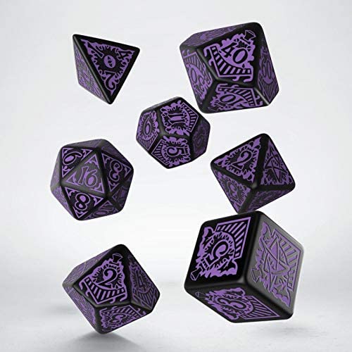 Call of Cthulhu Horror on the Orient Express Dice Set Black/Purple (7-Dice)