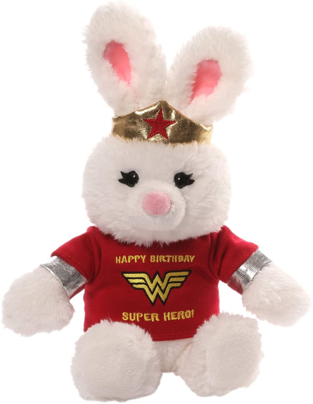 Gund DC Wonder Woman Happy Birthday T-Shirt Plush Bunny