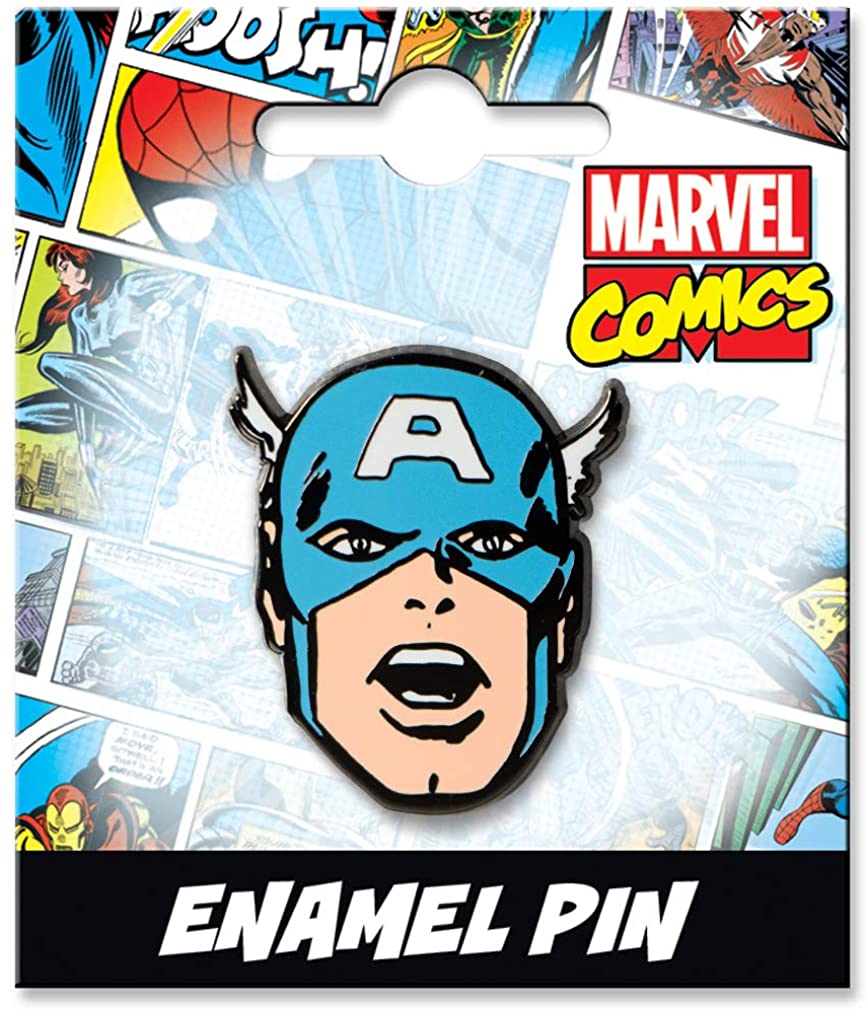 Captain America Head Enamel Pin