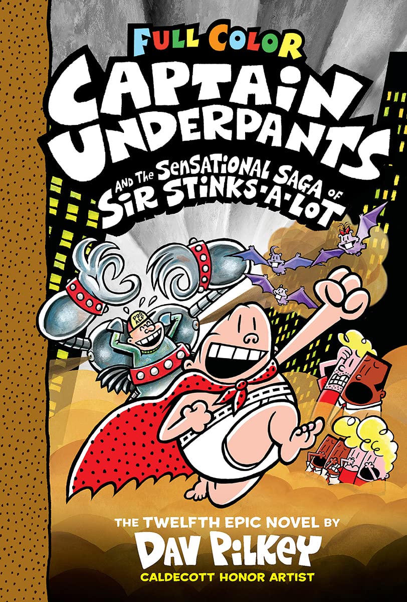 Captain Underpants Hc Vol. 12 Sensational Saga of Sir Stinks-A-Lot Colour Edition