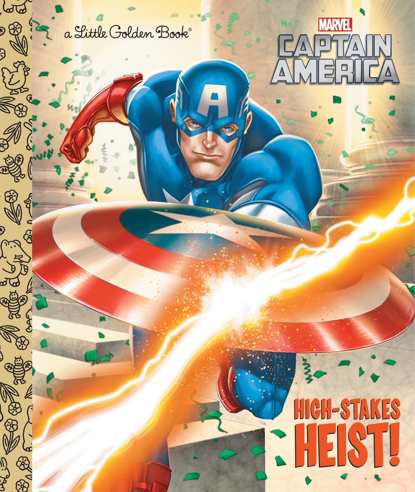 Little Golden Book Marvel Captain America High-Stakes Heist