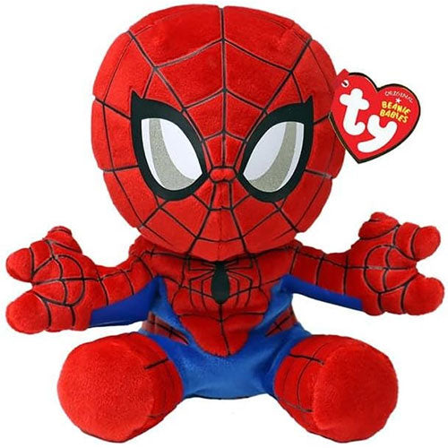 Ty Beanie Baby Marvel Super Heroes Spider-Man 7.5" Floppy Plush