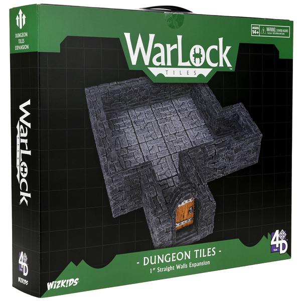 Warlock Tiles Expansion Pack 1" Dungeon Straight Walls