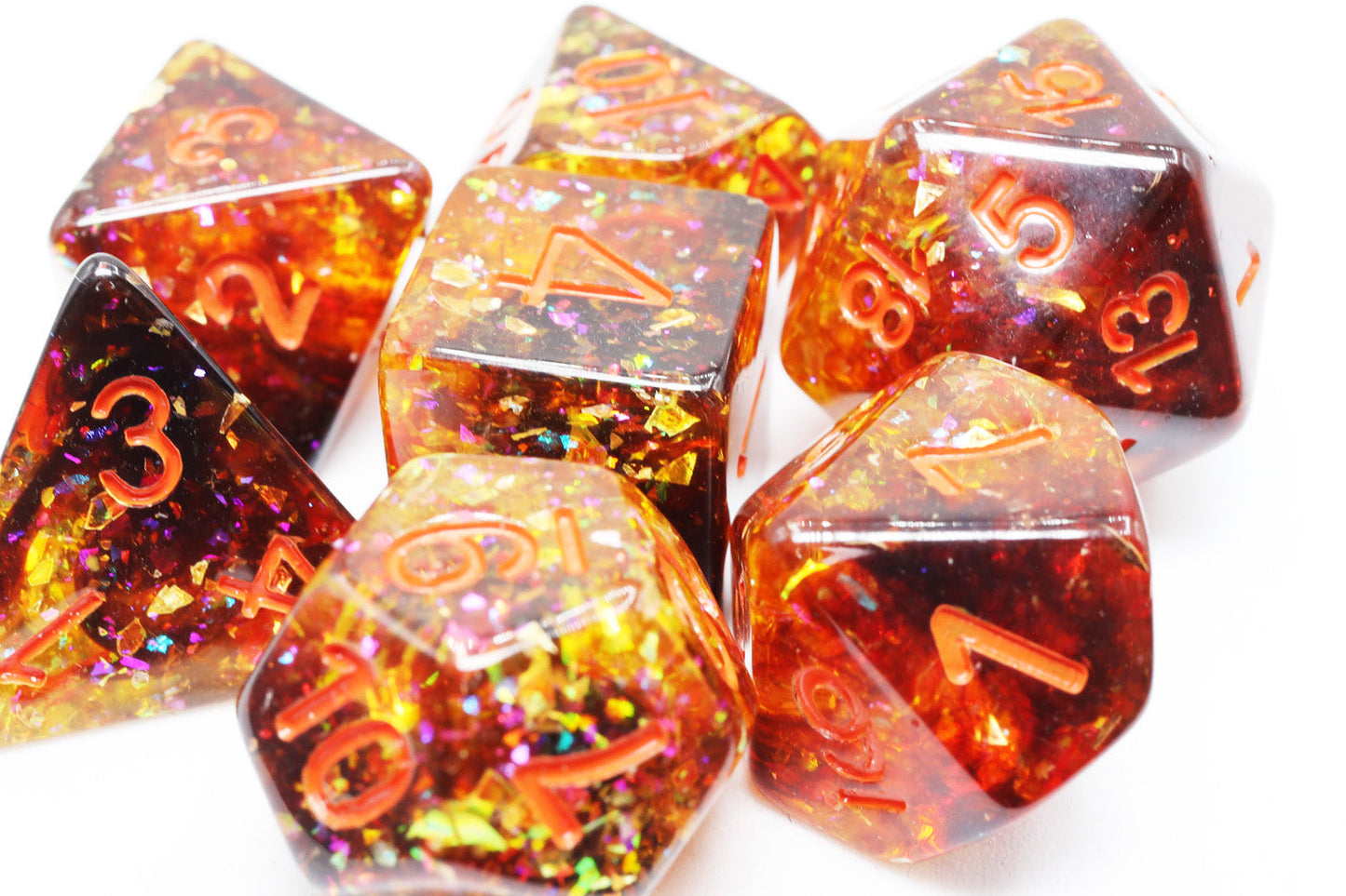 Pumpkin Light Dice Set (7 Dice)