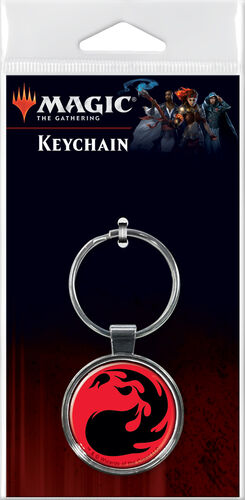 Magic The Gathering Red Mana Symbol Keychain