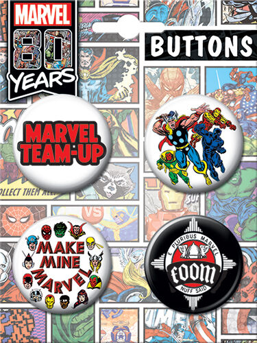 Marvel Comics 80 Years 4-Button Set
